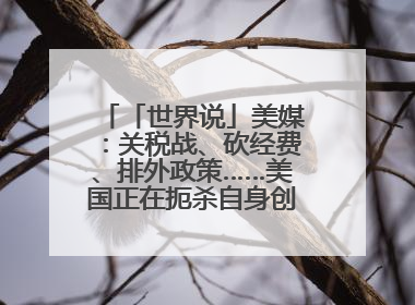 「世界说」美媒：关税战、砍经费、排外政策……美国正在扼杀自身创新能力
