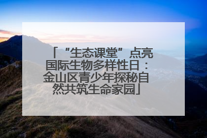 “生态课堂”点亮国际生物多样性日：金山区青少年探秘自然共筑生命家园