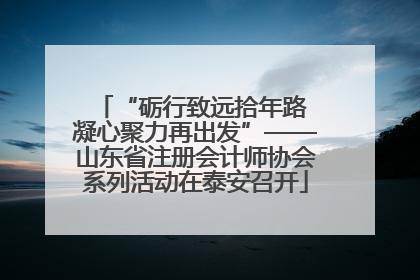 “砺行致远拾年路 凝心聚力再出发”——山东省注册会计师协会系列活动在泰安召开
