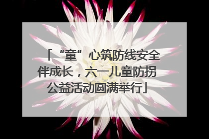 “童”心筑防线安全伴成长，六一儿童防拐公益活动圆满举行