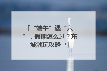 “端午”遇“六一”，假期怎么过？东城潮玩攻略→