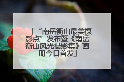 “南岳衡山最美摄影点”发布暨《南岳衡山风光摄影集》画册今日首发