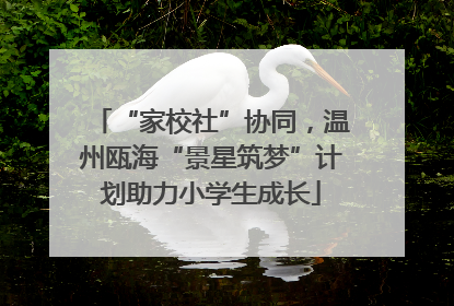 “家校社”协同，温州瓯海“景星筑梦”计划助力小学生成长