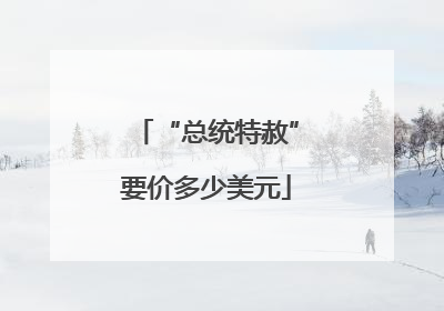 “总统特赦”要价多少美元
