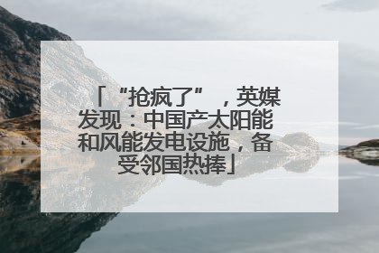“抢疯了”，英媒发现：中国产太阳能和风能发电设施，备受邻国热捧
