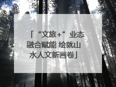 “文旅+”业态融合赋能 绘就山水人文新画卷