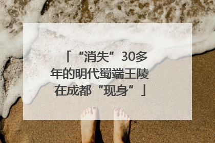 “消失”30多年的明代蜀端王陵在成都“现身”