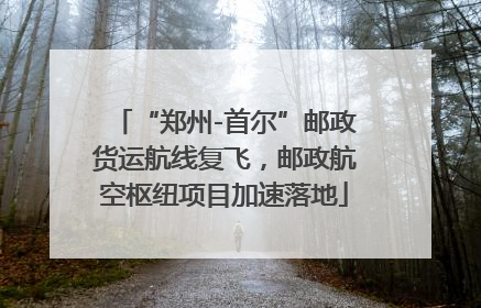 “郑州-首尔”邮政货运航线复飞，邮政航空枢纽项目加速落地