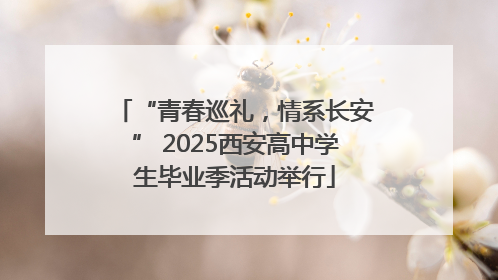 “青春巡礼，情系长安” 2025西安高中学生毕业季活动举行