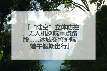“陆空”立体防控、无人机巡航重点路段……冰城交警护航端午假期出行