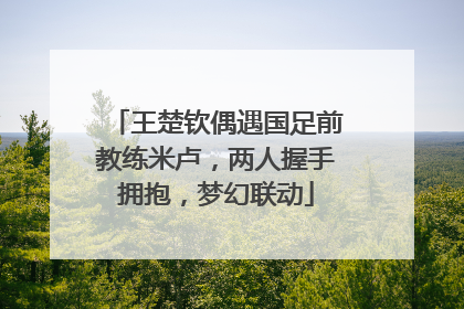 王楚钦偶遇国足前教练米卢，两人握手拥抱，梦幻联动
