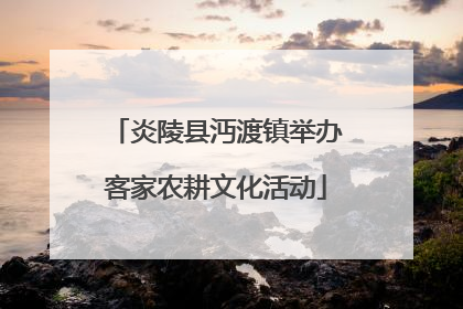 炎陵县沔渡镇举办客家农耕文化活动