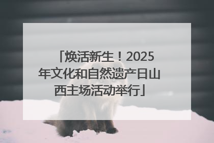 焕活新生！2025年文化和自然遗产日山西主场活动举行