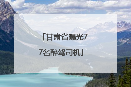 甘肃省曝光77名醉驾司机