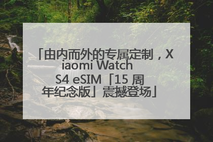 由内而外的专属定制，Xiaomi Watch S4 eSIM「15 周年纪念版」震撼登场