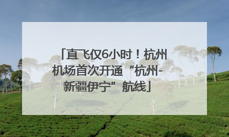 直飞仅6小时！杭州机场首次开通“杭州-新疆伊宁”航线