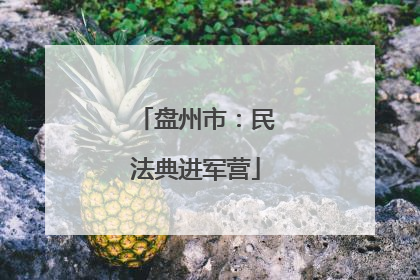 盘州市：民法典进军营