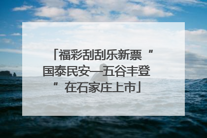 福彩刮刮乐新票“国泰民安—五谷丰登”在石家庄上市