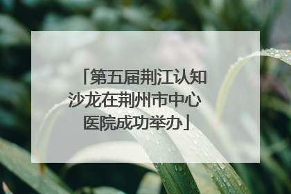 第五届荆江认知沙龙在荆州市中心医院成功举办