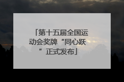 第十五届全国运动会奖牌“同心跃”正式发布