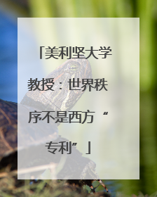 美利坚大学教授：世界秩序不是西方“专利”