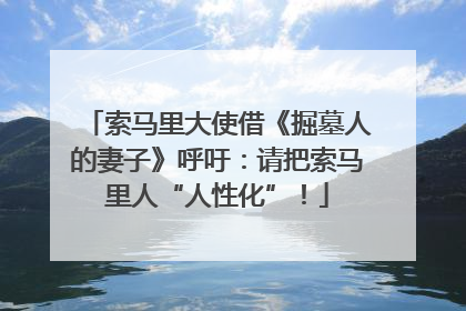 索马里大使借《掘墓人的妻子》呼吁：请把索马里人“人性化”！