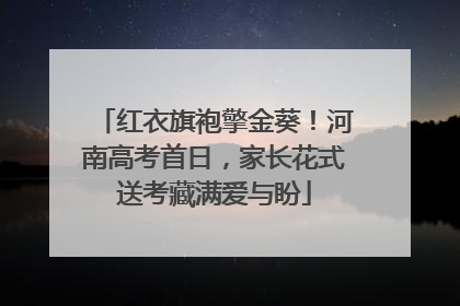 红衣旗袍擎金葵！河南高考首日，家长花式送考藏满爱与盼