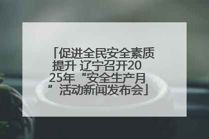 促进全民安全素质提升 辽宁召开2025年“安全生产月”活动新闻发布会