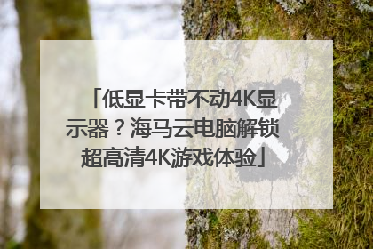 低显卡带不动4K显示器？海马云电脑解锁超高清4K游戏体验