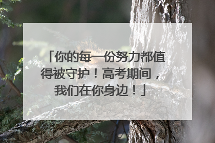 你的每一份努力都值得被守护！高考期间，我们在你身边！