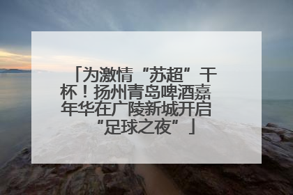 为激情“苏超”干杯！扬州青岛啤酒嘉年华在广陵新城开启“足球之夜”