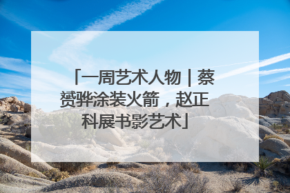 一周艺术人物｜蔡赟骅涂装火箭，赵正科展书影艺术