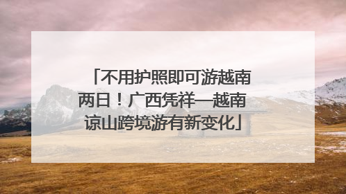 不用护照即可游越南两日！广西凭祥—越南谅山跨境游有新变化