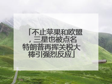 不止苹果和欧盟，三星也被点名 特朗普再挥关税大棒引强烈反应