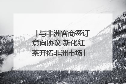 与非洲客商签订意向协议 新化红茶开拓非洲市场