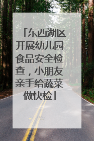 东西湖区开展幼儿园食品安全检查，小朋友亲手给蔬菜做快检