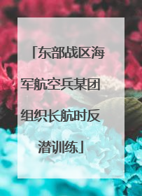 东部战区海军航空兵某团组织长航时反潜训练