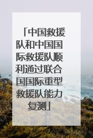 中国救援队和中国国际救援队顺利通过联合国国际重型救援队能力复测