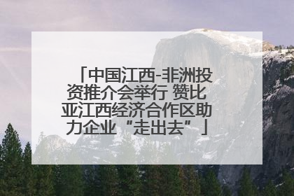 中国江西-非洲投资推介会举行 赞比亚江西经济合作区助力企业“走出去”