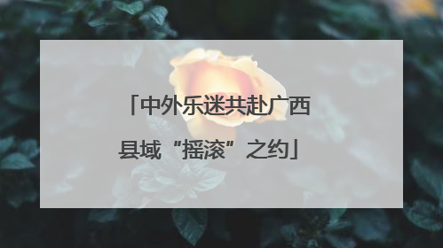 中外乐迷共赴广西县域“摇滚”之约