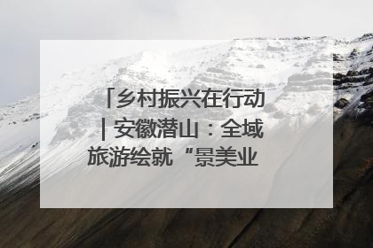 乡村振兴在行动｜安徽潜山：全域旅游绘就“景美业兴民富”新画卷