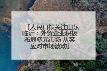 人民日报关注山东临沂：外贸企业积极布局多元市场 从容应对市场波动