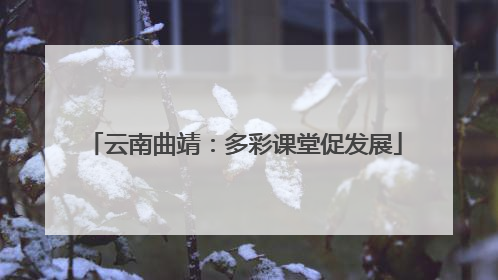 云南曲靖：多彩课堂促发展