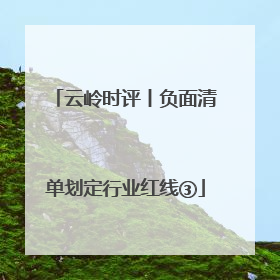 云岭时评丨负面清单划定行业红线③