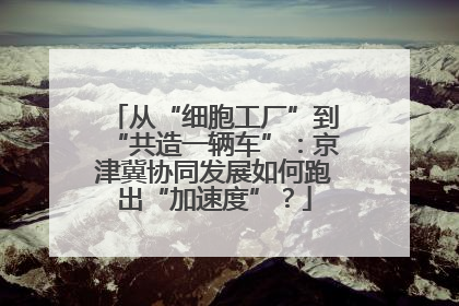 从“细胞工厂”到“共造一辆车”：京津冀协同发展如何跑出“加速度”？