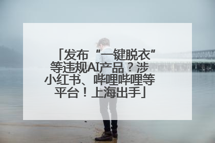 发布“一键脱衣”等违规AI产品？涉小红书、哔哩哔哩等平台！上海出手