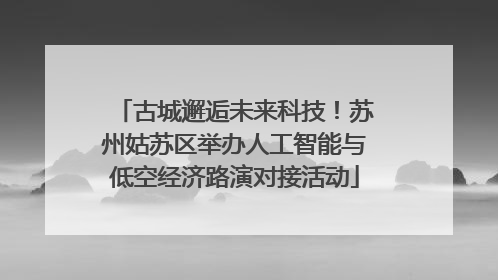 古城邂逅未来科技！苏州姑苏区举办人工智能与低空经济路演对接活动