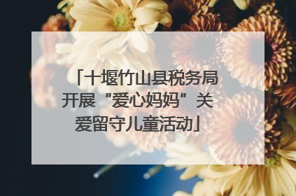 十堰竹山县税务局开展“爱心妈妈”关爱留守儿童活动