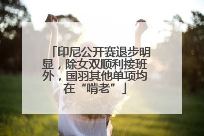印尼公开赛退步明显，除女双顺利接班外，国羽其他单项均在“啃老”
