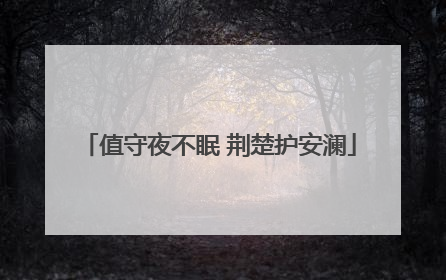 值守夜不眠 荆楚护安澜